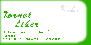 kornel liker business card